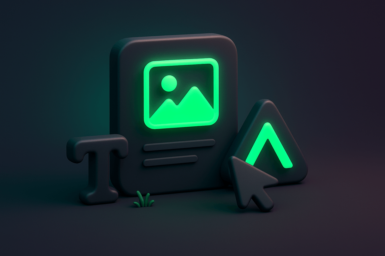 Visual editing interface on a digital screen