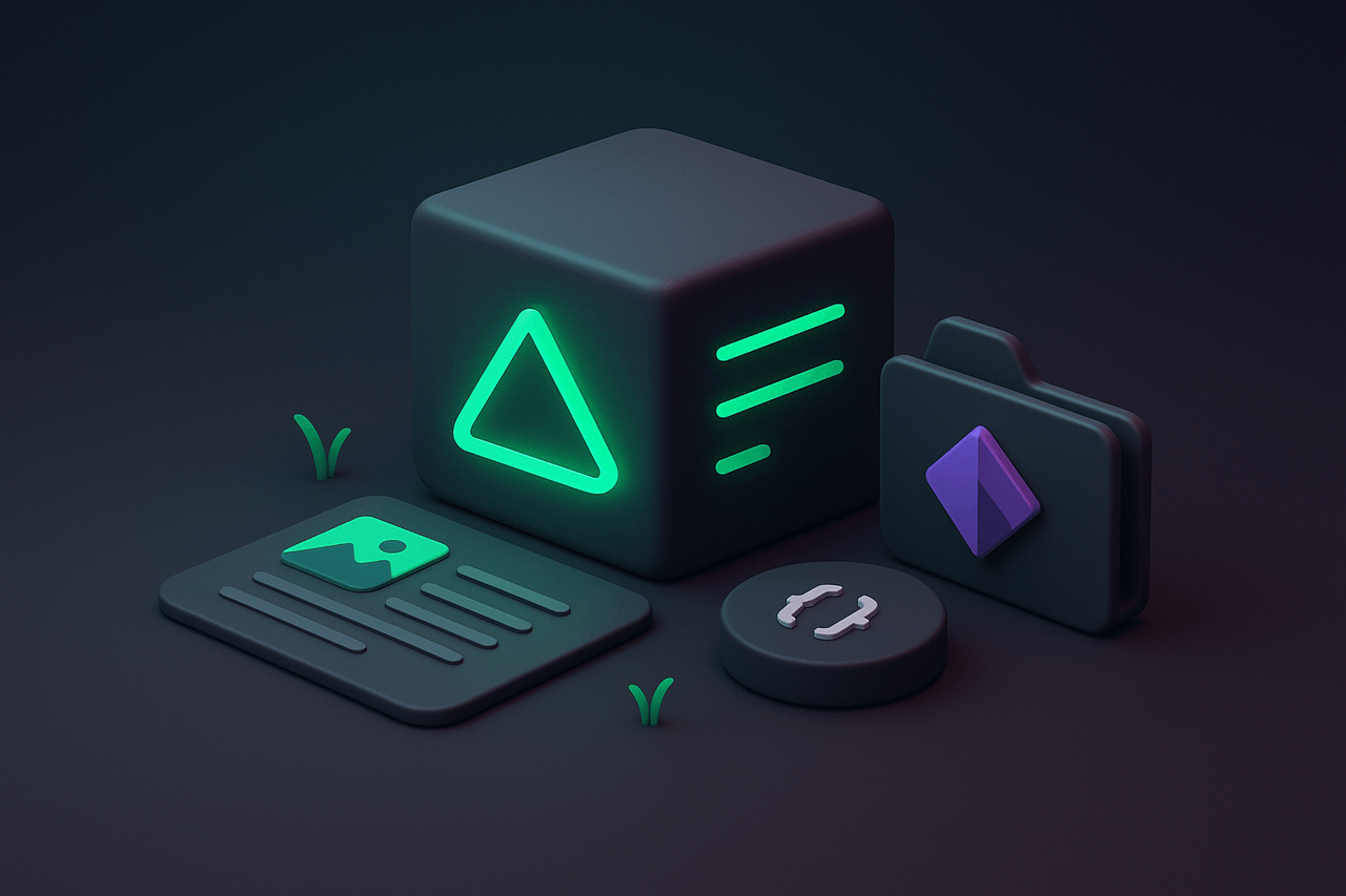 Nuxt.js and Strapi content platform illustration