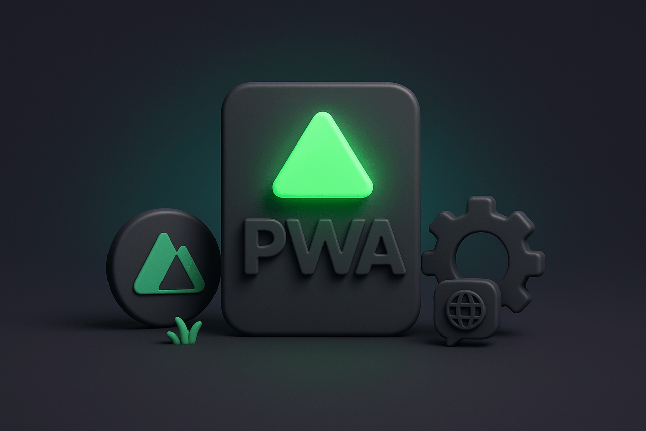 Abstract digital web app concept