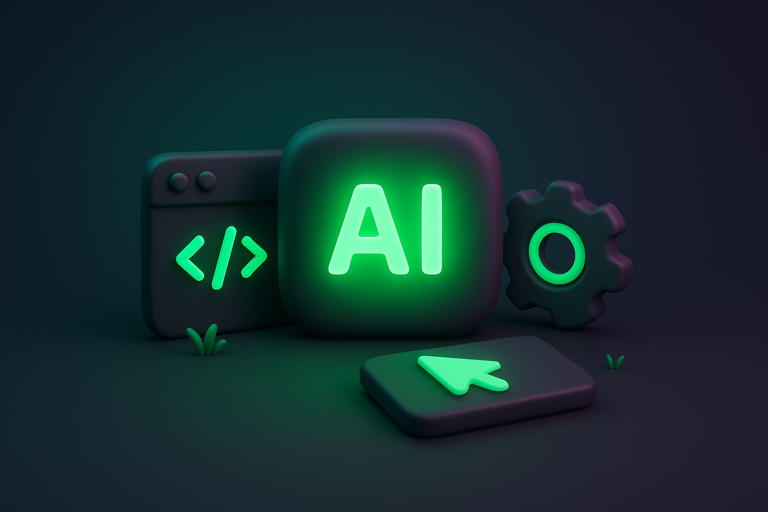 Developer working with AI tools on frontend code