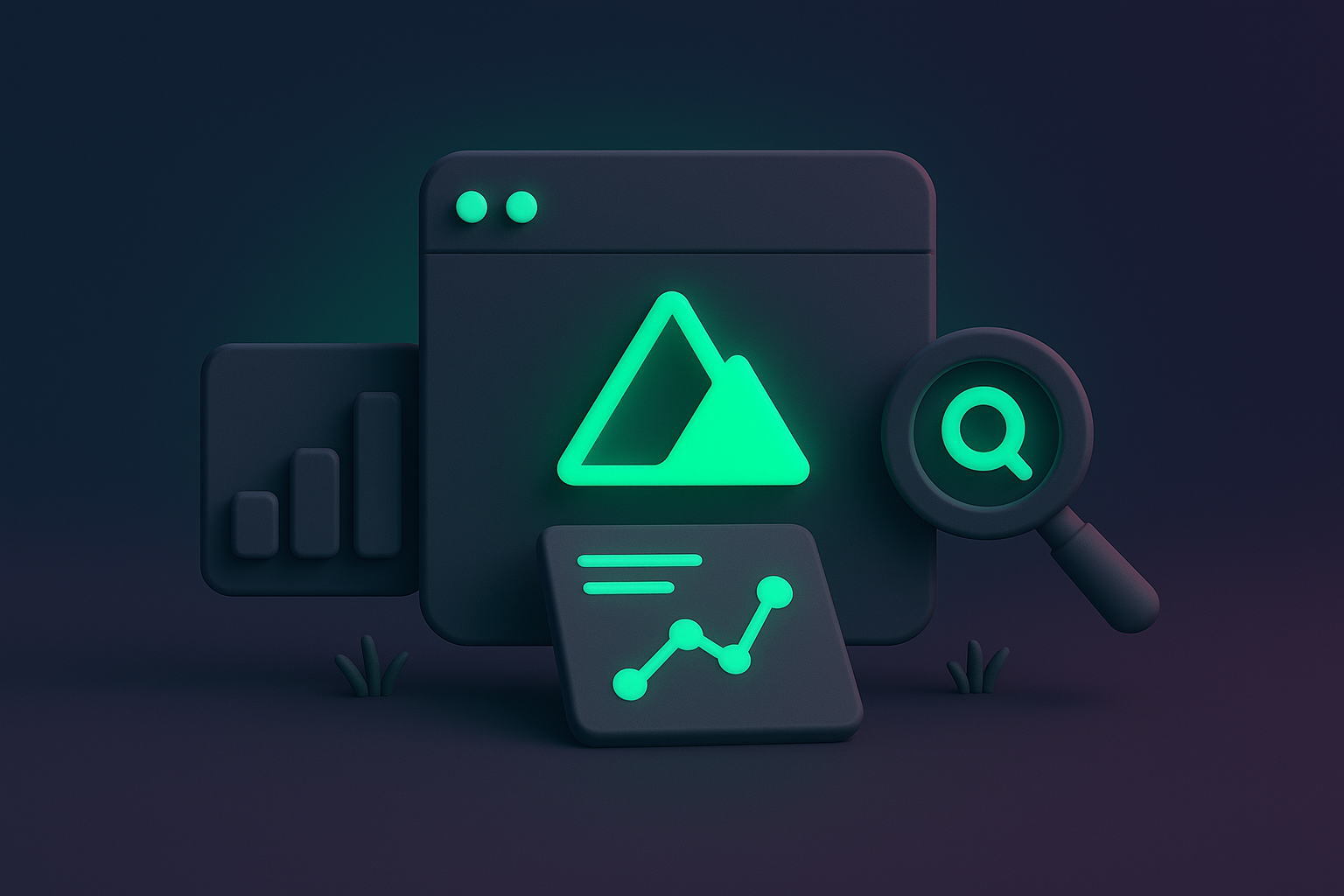 Person working on web analytics and SEO on laptop