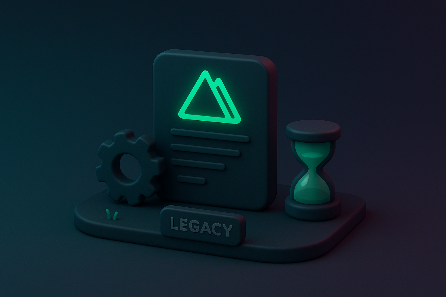 Legacy software support concept with developer working on code