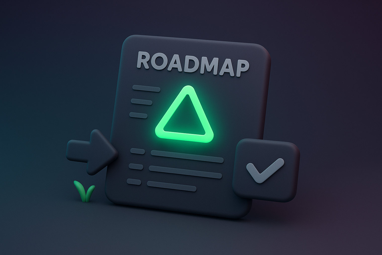 Executive planning roadmap on a digital screen