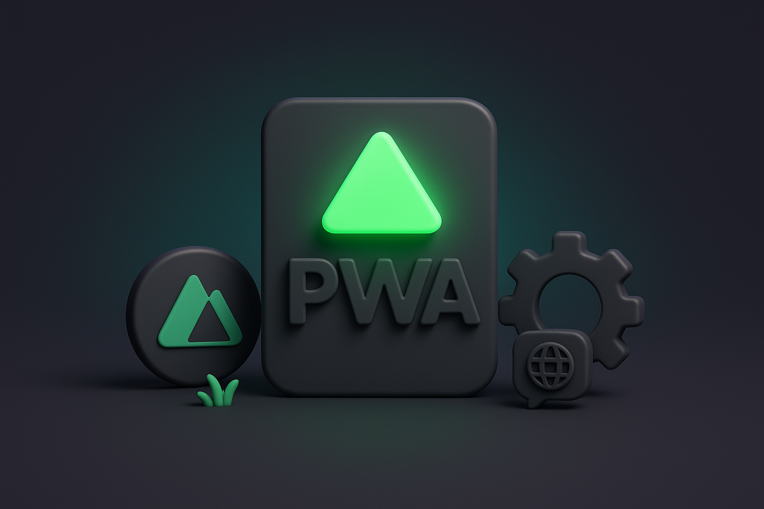 Abstract digital web app concept