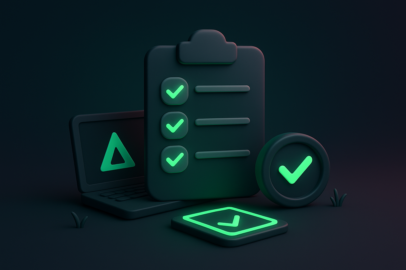 CTO reviewing checklist on laptop screen