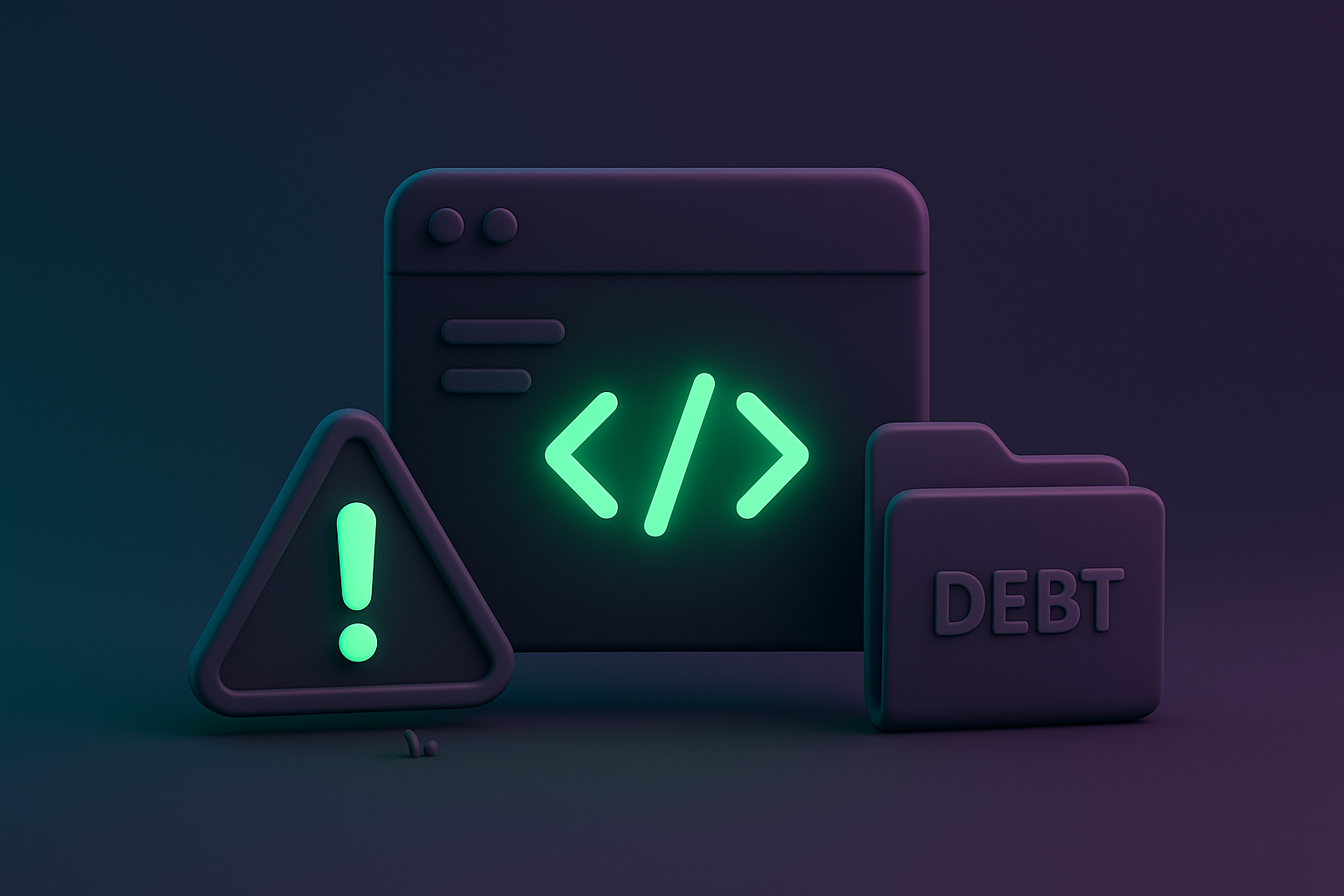 Abstract image representing frontend technology and code debt