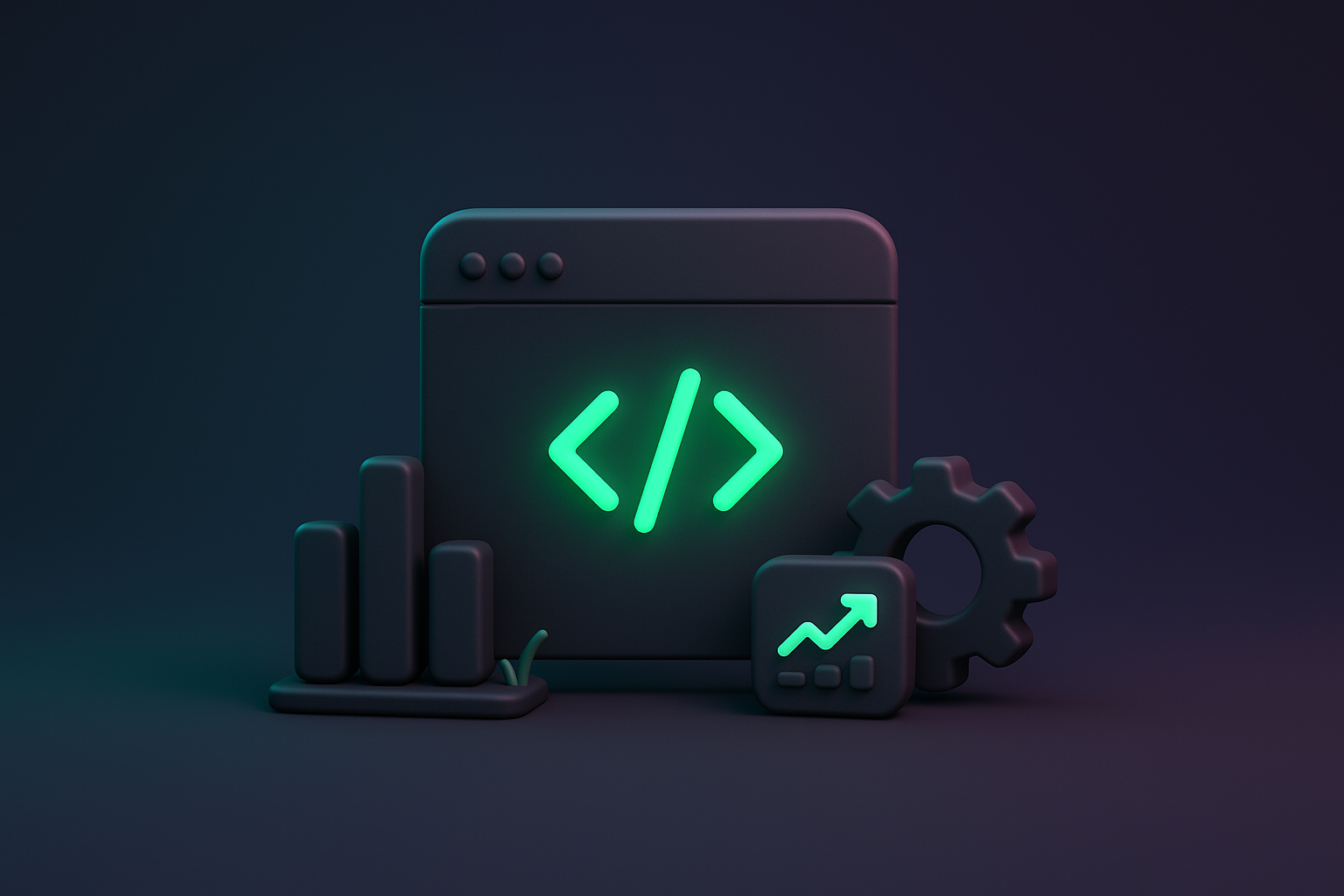 Modern frontend web development concept
